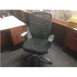 BLACK HIGHBACK MULTI LEVER MESH BACK TASK CHAIR