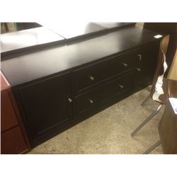 DARK WOOD MULTI DRAWER 6' CREDENZA