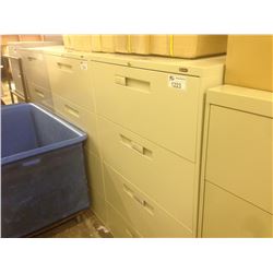 BEIGE 4 DRAWER LATERAL FILE CABINET