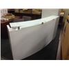 Image 1 : BEIGE GLASS TOP 6' RECEPTION DESK