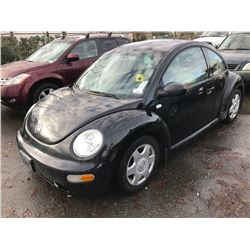 2001 VOLKSWAGEN BEETLE, 2 DOOR, BLACK, VIN # 3VWCP21C41M449089