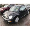 Image 1 : 2001 VOLKSWAGEN BEETLE, 2 DOOR, BLACK, VIN # 3VWCP21C41M449089