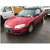 Image 1 : 2005 CHRYSLER SEBRING, 2 DOOR CONVERTIBLE, RED, VIN # 1C3EL45R55N700817