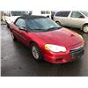 Image 2 : 2005 CHRYSLER SEBRING, 2 DOOR CONVERTIBLE, RED, VIN # 1C3EL45R55N700817