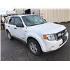 Image 2 : 2008 FORD ESCAPE HYBRID, 4 DOOR SUV, WHITE, VIN # 1FMCU59H58KE67420