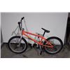 Image 2 : 2 BIKES: RED FRONT SUSPENSION MOUNTAIN BIKE & ORANGE SINGLE SPEED BMX BIKE