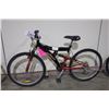 Image 2 : 2 BIKES: PINK TECH TEAM FRONT SUSPENSION & BLACK SUPERCYCLE FULL SUSPENSION MOUNTAIN BIKE