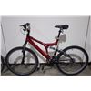 Image 2 : 2 BIKES: CHROME FULL SUSPENSION & RED FULL SUSPENSION MOUNTAIN BIKE