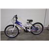 Image 2 : 2 BIKES: GREY BMX BIKE & PURPLE DAZZLE MOUNTAIN BIKE