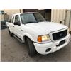 Image 2 : 2004 WHITE FORD RANGER PICKUP TRUCK VIN 1FTYR44U84PB58080