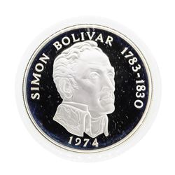 1974 Simon Bolivar Panama 20 Balboas Coin