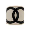 Image 1 : Authentic Chanel Black and White Logo Resin Cuff Bracelet