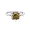 Image 2 : 18KT White Gold 2.70ctw Fancy Brown Diamond Ring