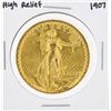 Image 1 : 1907 $20 St. Gaudens High Relief Double Eagle Gold Coin