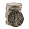 Image 1 : (20) Assorted 1916-1946 Circulated Silver Walking Liberty Half Dollar Coins