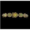 Image 3 : 14KT Yellow Gold 17.95ctw Opal and Diamond Bracelet