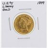 Image 1 : 1899 $5 Liberty Head Half Eagle Gold Coin
