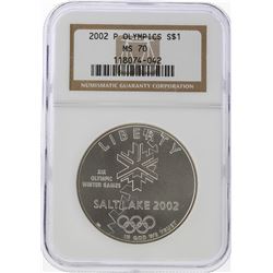 2002-P $1 Salt Lake Olympics Silver Coin NGC MS70