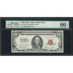 1966 $100 Legal Tender Note PMG Gem Uncirculated 66EPQ