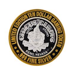 .999 Silver Circus Circus Hotel & Casino Reno $10 Gaming Token Limited Edition