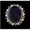 Image 2 : 14KT White Gold 34.61ctw Sapphire and Diamond Ring