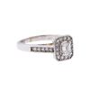 Image 2 : 18KT White and Yellow Gold 1.00ctw Emerald Cut Diamond Engagement Ring