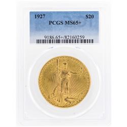 1927 $20 St. Gaudens Double Eagle Gold Coin PCGS MS65+
