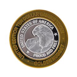 .999 Silver Golden Nugget Las Vegas $10 Casino Gaming Token Limited Edition