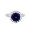 Image 2 : 14KT White Gold 4.26ct Tanzanite and Diamond Ring