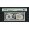 Image 1 : 1934A $10 Silver Certificate Emergency North Africa Note PMG Gem Uncirculated 65