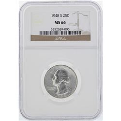 1948-S Washington Silver Quarter NGC MS66