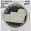 1970 Ecuatorail Guinea 100 Pesetas Silver Proof Coin