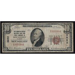 1929 $10 National Bank and Trust of Rockford Illinois National Currency Note