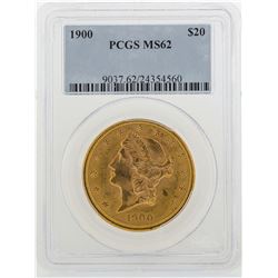 1900 $20 Liberty Head Double Eagle Gold Coin PCGS MS62