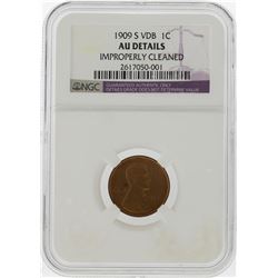1909-S VDB Lincoln Wheat Cent NGC Graded AU Details