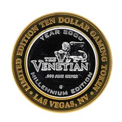 .999 Silver The Venetian Las Vegas, NV $10 Casino Limited Edition Gaming Token