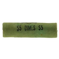 Roll of (50) 1964 Brilliant Uncirculated Roosevelt Dimes