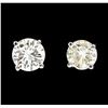 Image 1 : 14KT White Gold 1.23ctw Diamond Earrings
