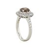 Image 3 : Platinum 1.13ct Natural Fancy Brown Diamond Ring