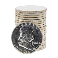 Roll of (20) 1963 Brilliant Uncirculated Franklin Half Dollar Coins