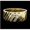 Image 2 : 14KT Yellow Gold 0.70ctw Mens Wedding Ring