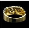 Image 3 : 14KT Yellow Gold 0.70ctw Mens Wedding Ring
