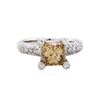 Image 2 : Platinum 2.44ctw Fancy Brown Diamond Ring