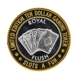 .999 Silver Slots - A - Fun Las Vegas, Nevada $10 Casino Gaming Token Limited Ed