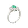 Image 3 : 14KT White Gold 0.40ct Emerald and Diamond Ring