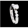 Image 4 : 18KT White Gold 0.90ctw Diamond Ring