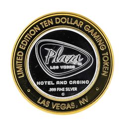 .999 Silver Plaza Las Vegas, NV $10 Casino Limited Edition Gaming Token
