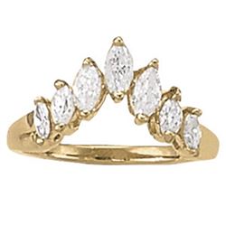 14kt gold 3.45 gram Wedding Bands/Fancy Shape/Marquise