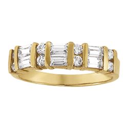 14kt gold 3.75 gram Wedding Bands/Fancy Shape/Baguette