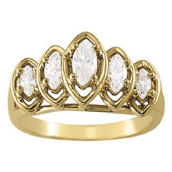 14kt gold 3.52 gram Wedding Bands/Fancy Shape/Marquise